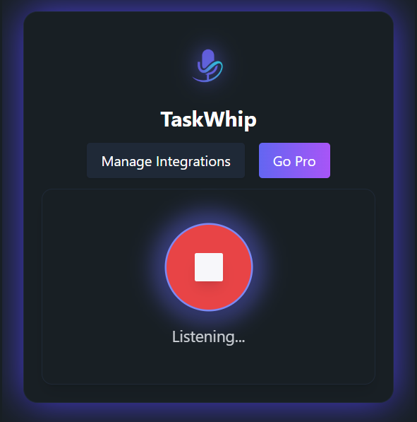 TaskWhip Recording Interface