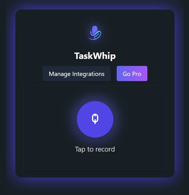 TaskWhip Main Interface